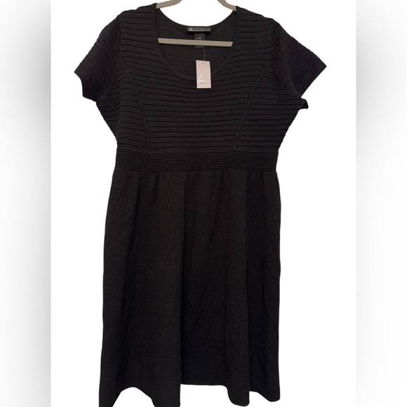 Lane Bryant Mixed Knit Babyboll Sweater Dress - Picture 2 of 8